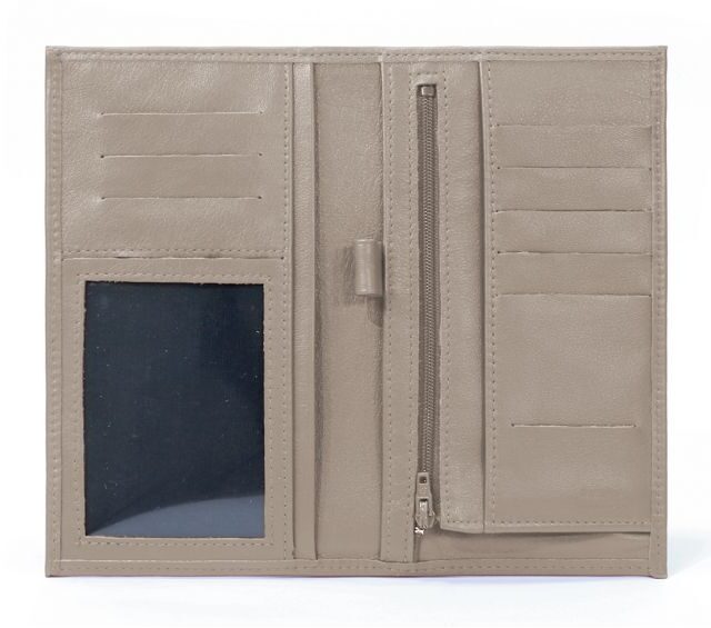 La Guêpe - Petite Maroquinerie - Compagnon - Porte-chéquier en cuir - taupe - 135