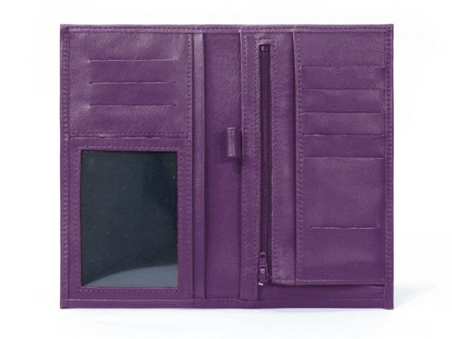 La Guêpe - Petite Maroquinerie - Compagnon - Porte-chéquier en cuir - violet - 135