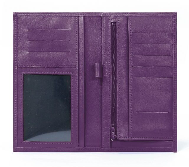 La Guêpe - Petite Maroquinerie - Compagnon - Porte-chéquier en cuir - violet - 135