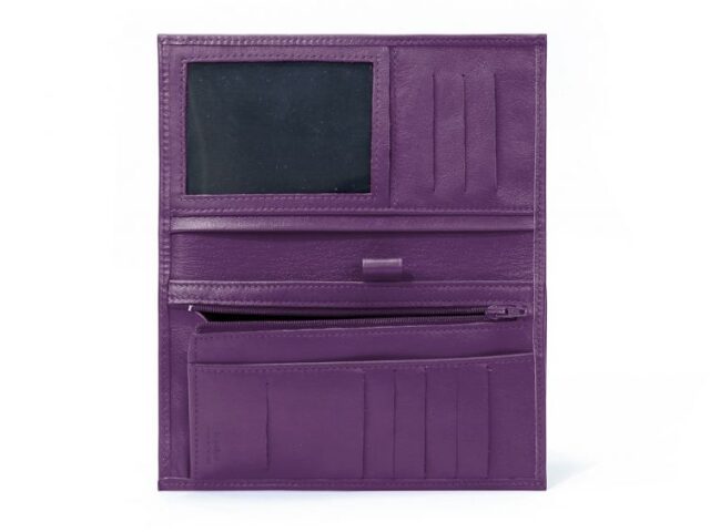 La Guêpe - Petite Maroquinerie - Compagnon - Porte-chéquier en cuir - violet - 135