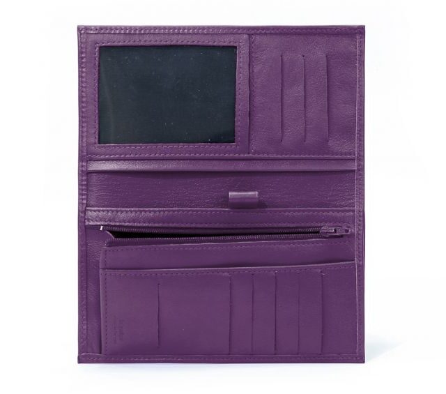 La Guêpe - Petite Maroquinerie - Compagnon - Porte-chéquier en cuir - violet - 135