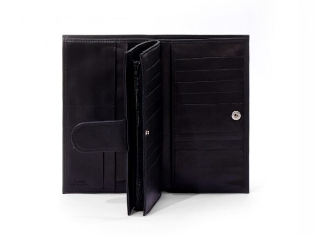 La Guêpe - Petite Maroquinerie - Compagnon portefeuille en cuir noir - 464