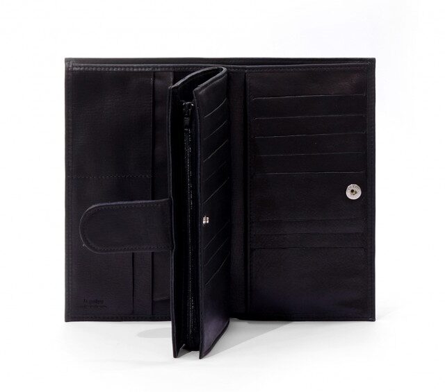 La Guêpe - Petite Maroquinerie - Compagnon portefeuille en cuir noir - 464