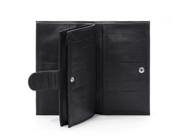 La Guêpe - Petite Maroquinerie - Compagnon portefeuille en cuir noir - 464