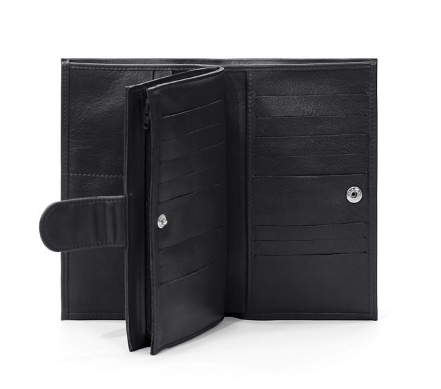 La Guêpe - Petite Maroquinerie - Compagnon portefeuille en cuir noir - 464