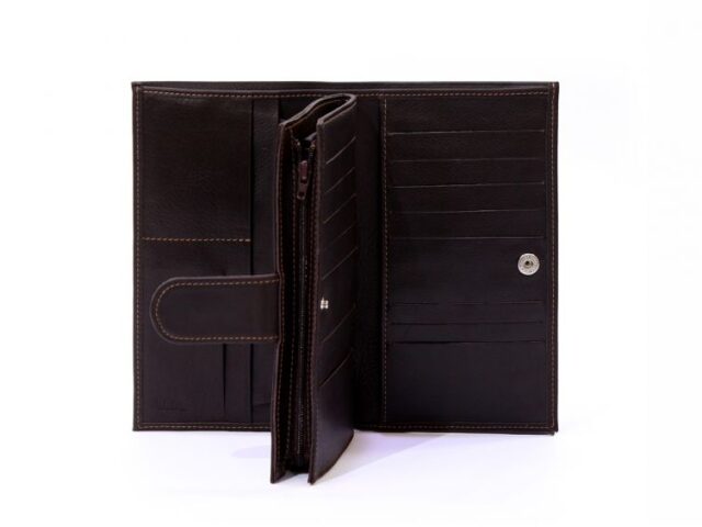 La Guêpe - Petite Maroquinerie - Compagnon portefeuille en cuir marron - 464