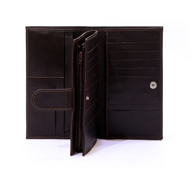 La Guêpe - Petite Maroquinerie - Compagnon portefeuille en cuir marron - 464