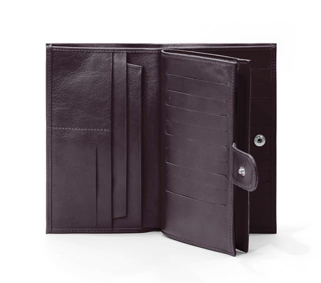 La Guêpe - Petite Maroquinerie - Compagnon portefeuille en cuir marron - 464