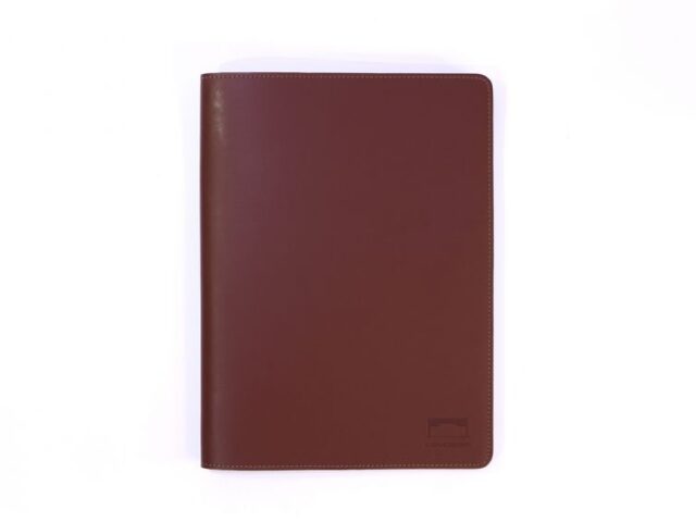 Lavoisier Maroquinier - Conférencier A4 en cuir marron