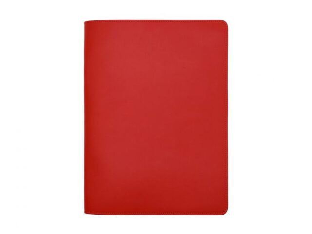 LAVOISIER Maroquinier - Conférencier A4 en cuir rouge coquelicot