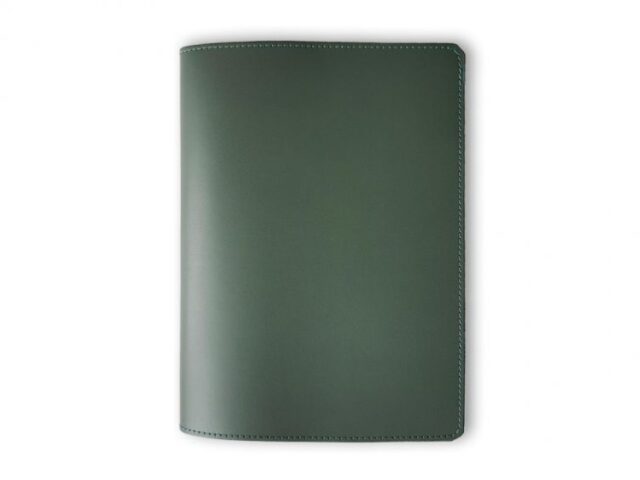 Lavoisier Maroquinier - Conférencier A4 en cuir vert anglais
