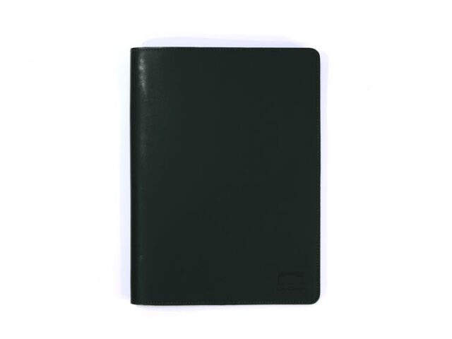 Lavoisier Maroquinier - Conférencier A4 en cuir vert anglais