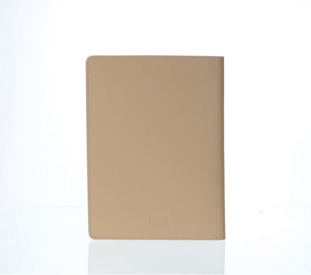 Lavoisier Maroquinier - Conférencier A5 en cuir beige cafe latte