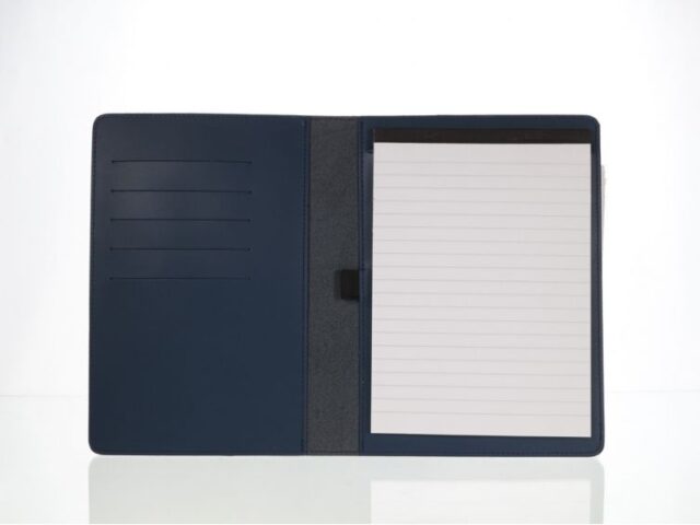 Lavoisier Maroquinier - Conférencier A5 en cuir bleu cobalt