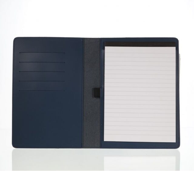 Lavoisier Maroquinier - Conférencier A5 en cuir bleu cobalt