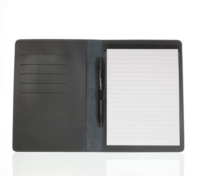 Lavoisier Maroquinier - Conférencier A5 en cuir gris fer