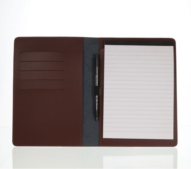 Lavoisier Maroquinier - Conférencier A5 en cuir marron