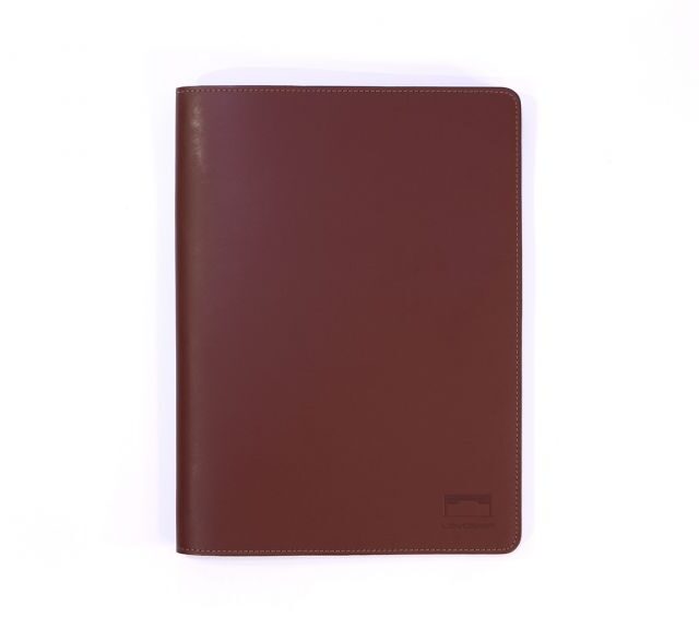 Lavoisier Maroquinier - Conférencier A5 en cuir marron