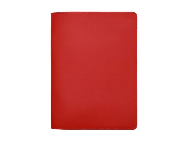 LAVOISIER Maroquinier - Conférencier A5 en cuir rouge coquelicot