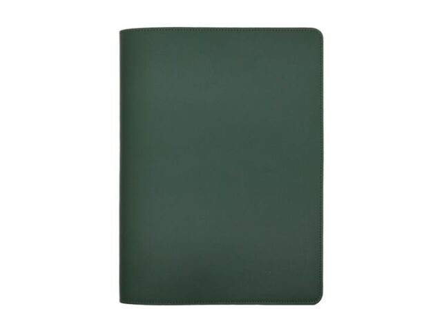 LAVOISIER Maroquinier - Conférencier A5 en cuir vert anglais