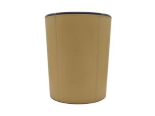 LAVOISIER Maroquinier - Corbeille à papier en cuir beige