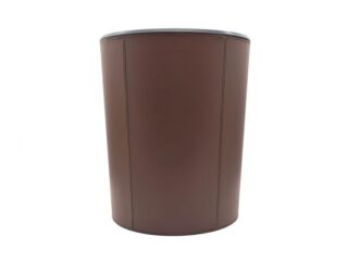 LAVOISIER Maroquinier - Corbeille à papier en cuir marron
