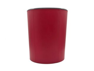 LAVOISIER Maroquinier - Corbeille à papier en cuir rouge