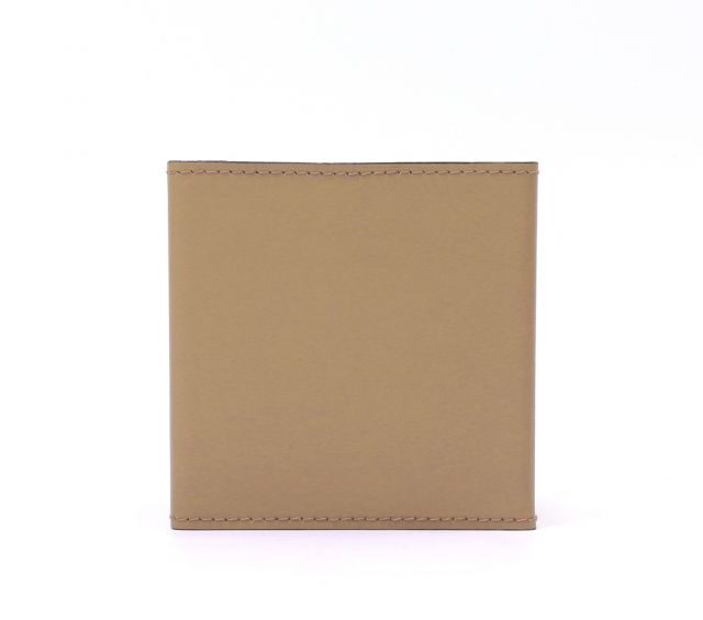 Lavoisier Maroquinier - Cube à mémos en cuir beige cafe latte