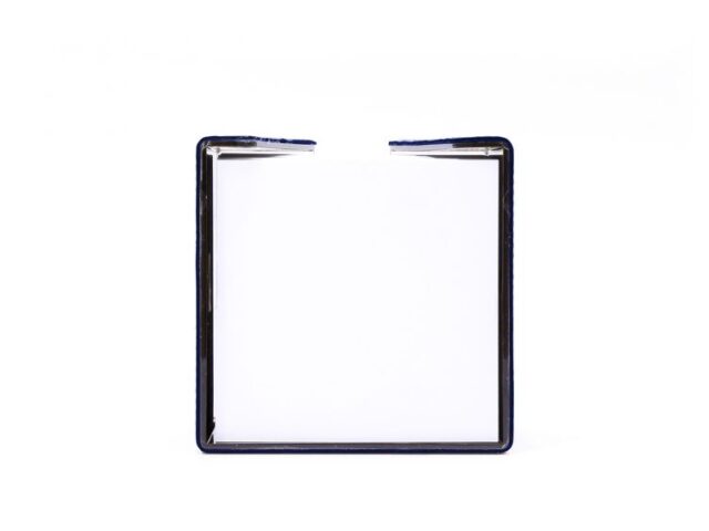 Lavoisier Maroquinier - Cube à mémos en cuir bleu cobalt