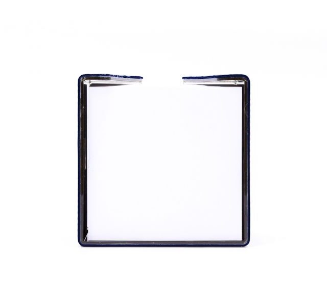 Lavoisier Maroquinier - Cube à mémos en cuir bleu cobalt