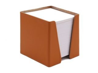 LAVOISIER Maroquinier - Cube à mémos en cuir gold