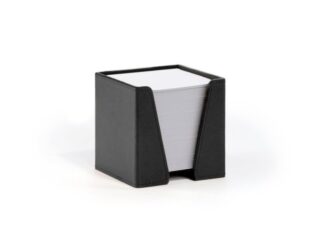 LAVOISIER Maroquinier - Cube à mémos en cuir luxe noir – CB900