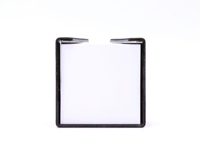 Lavoisier Maroquinier - Cube à mémos en cuir marron