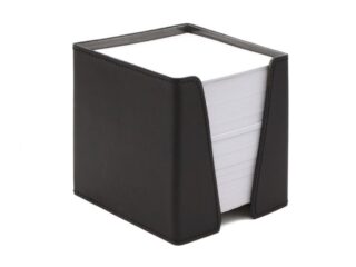 Cube à mémos en cuir noir par la marque LAVOISIER Maroquinier LAVOISIER Maroquinier - Cube à mémos en cuir noir