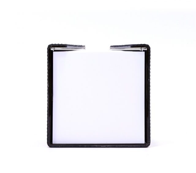 Lavoisier Maroquinier - Cube à mémos en cuir noir