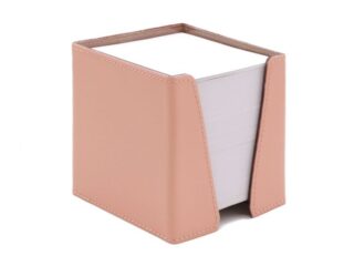 LAVOISIER Maroquinier - Cube à mémos en cuir rose