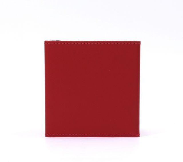 Lavoisier Maroquinier - Cube à mémos en cuir rouge coquelicot