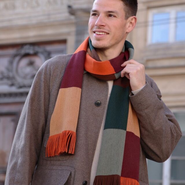 Maison Bonnefoy - Echarpe Sarah Vert-marron