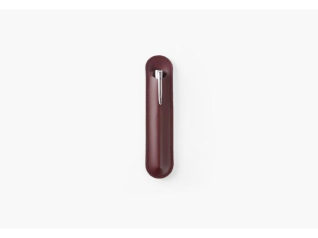 LAVOISIER Maroquinier - Etui 1 stylo en cuir bordeaux – ET503