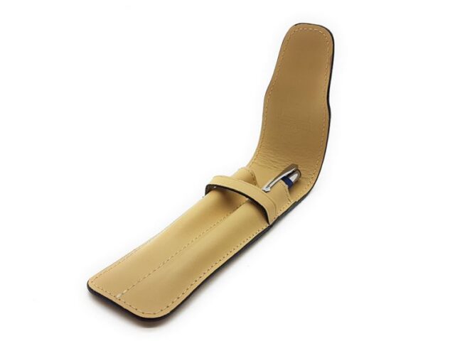 LAVOISIER Maroquinier - Etui 2 stylos en cuir beige – ET502