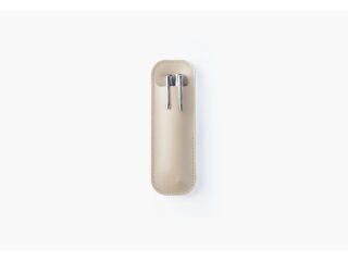 LAVOISIER Maroquinier - Etui 2 stylos en cuir beige  ET504