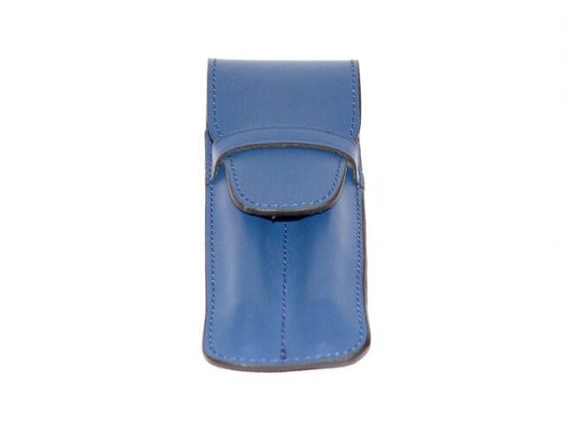 Lavoisier Maroquinier - Etui 2 stylos en cuir bleu - ET502