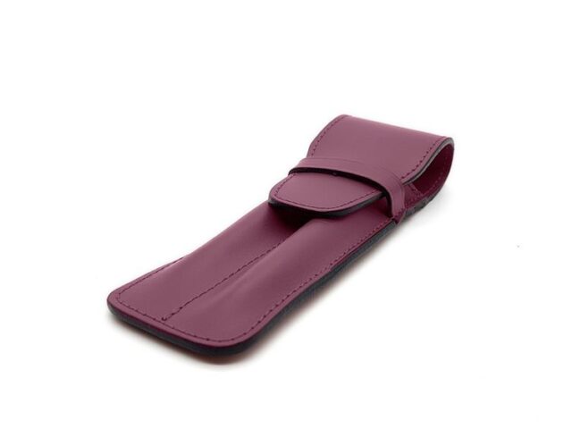 Lavoisier Maroquinier - Etui 2 stylos en cuir bordeaux - ET502