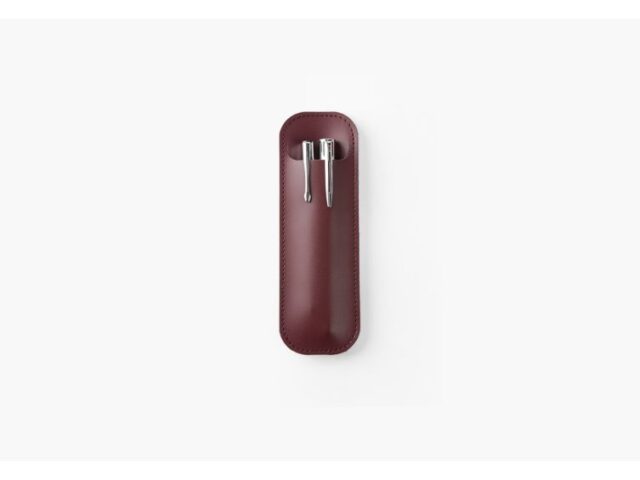 LAVOISIER Maroquinier - Etui 2 stylos en cuir bordeaux – ET504
