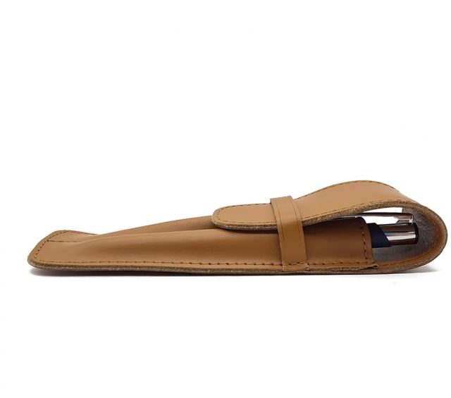 Lavoisier Maroquinier - Etui 2 stylos en cuir gold - ET502