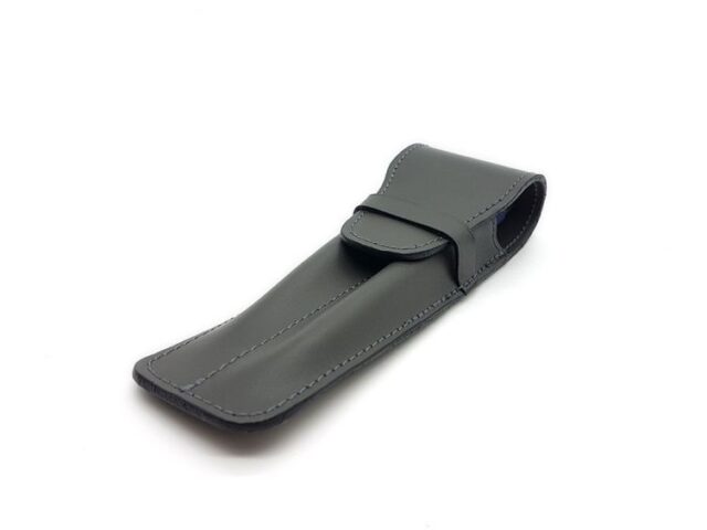 Lavoisier Maroquinier - Etui 2 stylos en cuir gris - ET502