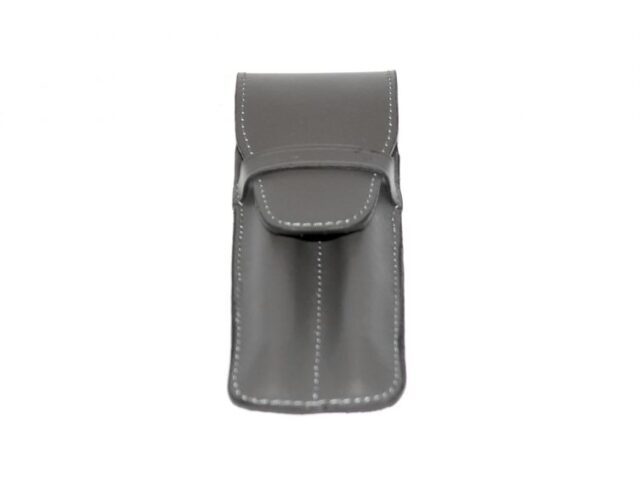 Lavoisier Maroquinier - Etui 2 stylos en cuir gris - ET502