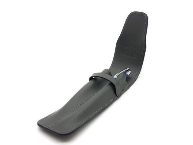 LAVOISIER Maroquinier - Etui 2 stylos en cuir gris – ET502