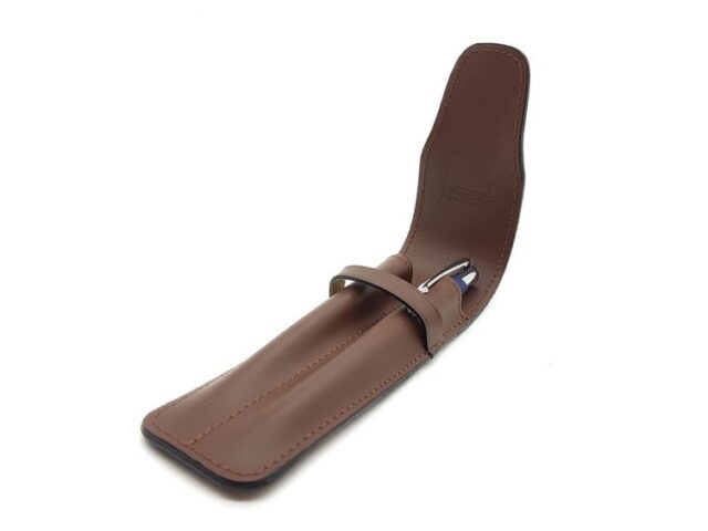 LAVOISIER Maroquinier - Etui 2 stylos en cuir marron – ET502