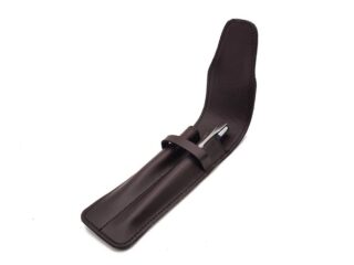 LAVOISIER Maroquinier - Etui 2 stylos en cuir marron foncé – ET502